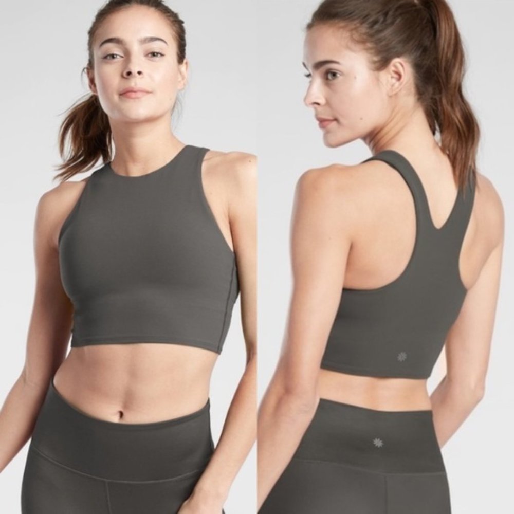 NWT Athleta Conscious Crop Top - A-C Cup Arbor Olive (S)